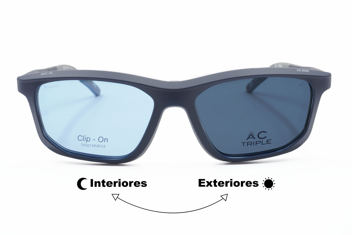 AC TRIPLE ACTION 6308 SHINY BLUE CLIP ON FOTOCROMATICO